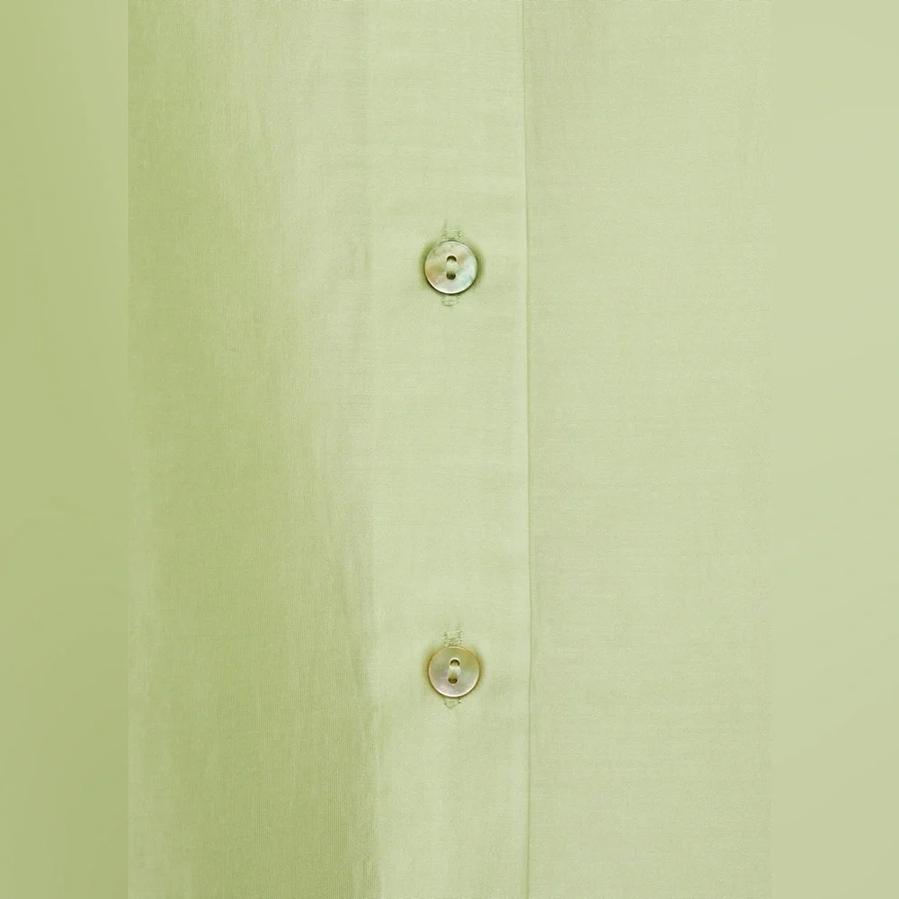 Mango satin lyocell light green shirt NWT - Picture 8 of 8